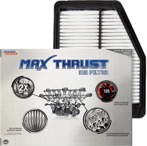 فلتر هواء محرك Spearhead Max Thrust Performance لجميع المركبات التي قطعت مسافة طويلة - يزيد من القوة ويحسن التسارع (MT-113) in Saudi Arabia