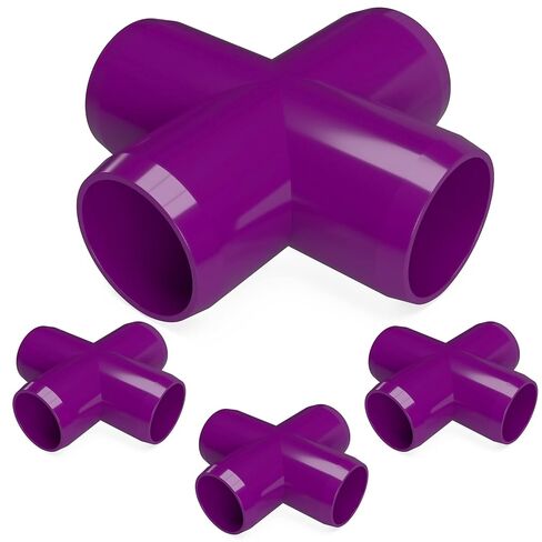 Formufit F112CRX-BK-4 1-1/2 "صليب الأثاث الصليب باللون الأسود ، 1.9" معرف ، PVC (حزمة 4) in Saudi Arabia