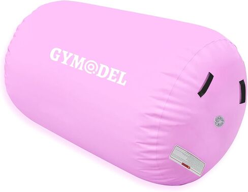 Air Roller Gymnastics Barrel Inflatable Tumbling Roller Air Mat, Air Barrel Gymnastics Tumble Track Mat with Pump for Backhandspring/Training Cheerleading/Yoga/Home and Outdoor Use in Saudi Arabia
