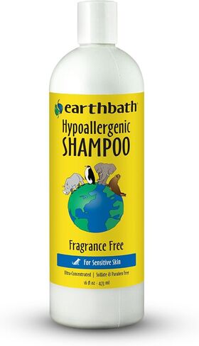 Earthbath Hypoallergenic Dog Shampoo – Pet Shampoo for Sensitive Skin & Allergies, Made in USA – Fragrance Free, 128 oz (Pack of 1) in Saudi Arabia