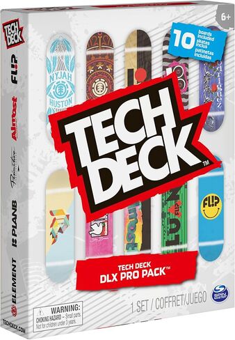 TECH DECK, DLX Pro 10-Pack of Collectible Fingerboards, for Skate Lovers, Kids Toy for Ages 6 and up in Saudi Arabia
