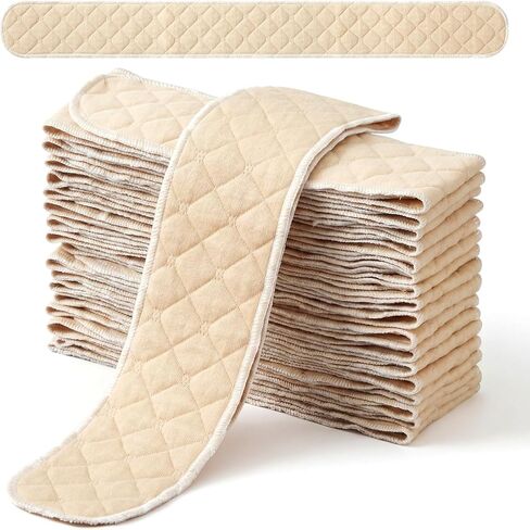 Toulite 20 Pcs Bra Liners 18 x 3 Inches Rectangle Cotton Under Bra Pads 3 Layer White Bra Sweat Liners for Women Sweating Supplies in Saudi Arabia