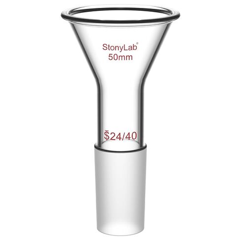 StonyLab Glass Short Stem Powder Funnel with 50 mm Top Outer Dimension and 24/40 Inner Joint Filter Funnel Glass Funnel in Saudi Arabia