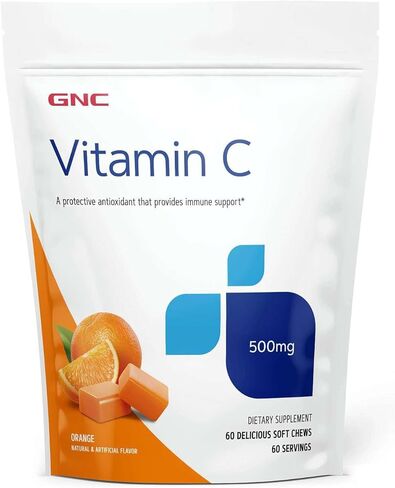 GNC Vitamin C Soft Chews 500mg - Orange in Saudi Arabia