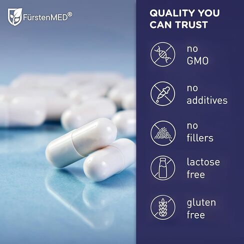 مكمل FürstenMED® Glucosamine Chondroitin MSM - مكملات الكوندرويتين والجلوكوزامين الغذائية للعظام وصحة الغضروف الطبيعية - مكمل دعم المفاصل مع فيتامين C - 180 كبسولة in Saudi Arabia