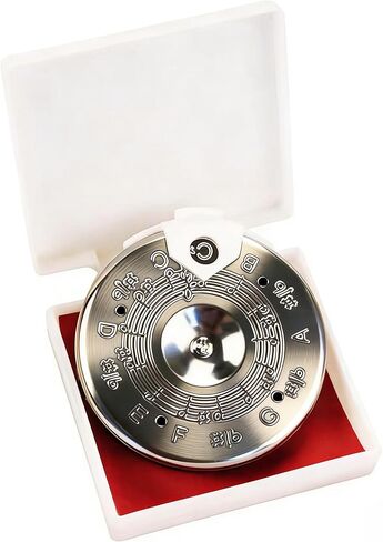 13 Tone Pitch Pipe Tuner Multipurpose Sensitive Pitch Pipe Tuner Music Tuning Accessories with Storage Case for Guitar Bass Cello Violin Ukulele Chromatic Tuning (Silver) in Saudi Arabia
