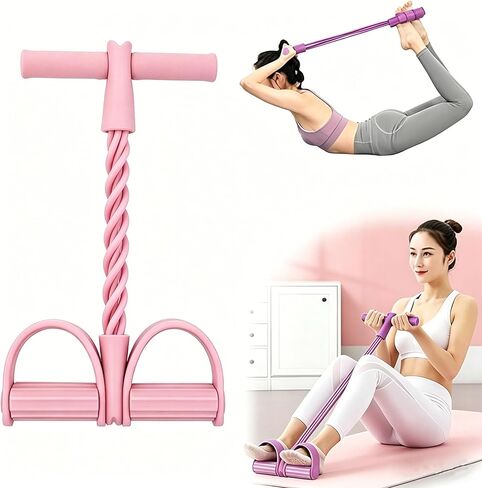 Multi-Function Tension Rope Band & Pedal Puller Resistance Band, 6-Tube Elastic Yoga Pedal Puller Resistance Band, for Abdomen/Waist/Arm/Leg Stretching Slimming Training in Saudi Arabia