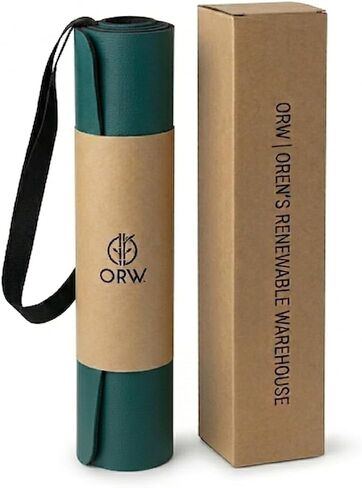 حصيرة اليوغا المتميزة من Orw Oren-72 "x26" قاعدة مطاطية طبيعية ، أعلى قبضة بولي يوريثان (PU) ، سميك الساخن الساخن غير الساخن ونحت اليوغا مع حزام حمل للتدريبات الاستوديو والمنزل in Saudi Arabia