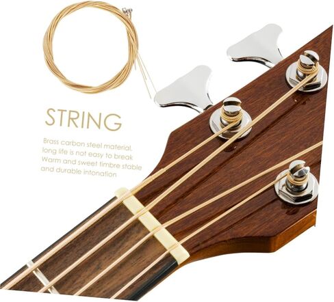 1 Set bass strings electric bass parts replacing Guitar music steel wire musical instruments accessories acoustic bass gitarre instrument brass stringed instrument Ukulele in Saudi Arabia