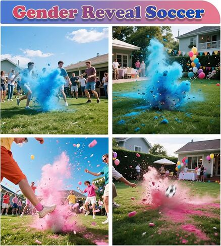 2 Pack Gender Reveal Golf Balls - Blue & Pink Powder-Filled, Safe Outdoor Party Surprise for Baby Gender Photo Reveal in Saudi Arabia