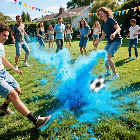 2 Pack Gender Reveal Golf Balls - Blue & Pink Powder-Filled, Safe Outdoor Party Surprise for Baby Gender Photo Reveal in Saudi Arabia
