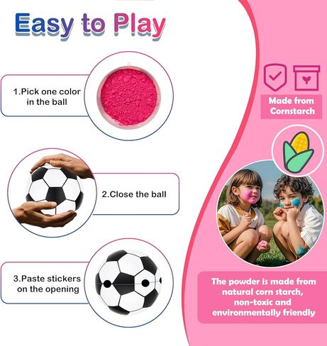 2 Pack Gender Reveal Golf Balls - Blue & Pink Powder-Filled, Safe Outdoor Party Surprise for Baby Gender Photo Reveal in Saudi Arabia