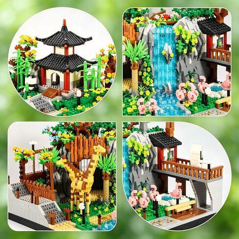 Micro Mini Blocks Animals Building Model Set Animals Creative Architecture Zoo Park Building Sets Toys Gifts for Adult and Kids 14+ 5000PCS… in Saudi Arabia