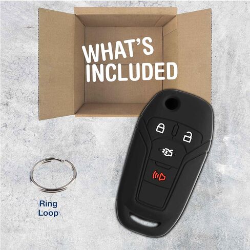 KeyGuardz دخول بدون مفتاح عن بعد سيارة الوجه مفتاح فوب الغلاف الخارجي شل غطاء المطاط الناعم لفورد فيوجن N5F-A08TAA in Saudi Arabia