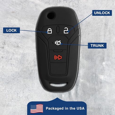 KeyGuardz دخول بدون مفتاح عن بعد سيارة الوجه مفتاح فوب الغلاف الخارجي شل غطاء المطاط الناعم لفورد فيوجن N5F-A08TAA in Saudi Arabia