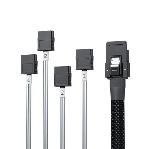 6G داخلي صغير SAS 36pin SFF-8087 ذكر إلى 4X SATA 7pin أنثى كابل مروحة، 0.5 متر (1.6 قدم) in Kuwait