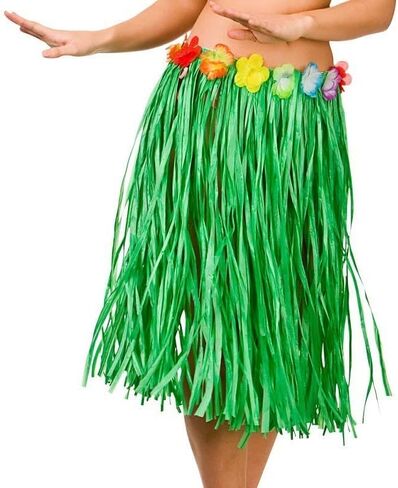 Newcreativetop 24" Adult's Flowered Luau Hula Skirts Pack of 6 Assorted Colors in Saudi Arabia