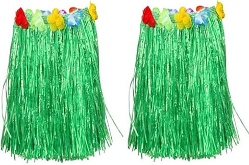 Newcreativetop 24" Adult's Flowered Luau Hula Skirts Pack of 6 Assorted Colors in Saudi Arabia
