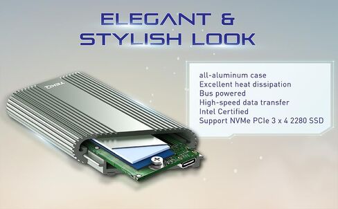 TEKQ [معتمد من Intel] Thunderbolt 3 SSD خارجي محمول، يعمل بالحافلة، (متوافق مع أجهزة Thunderbolt 4 وUSB 4) (1 تيرابايت) in Saudi Arabia