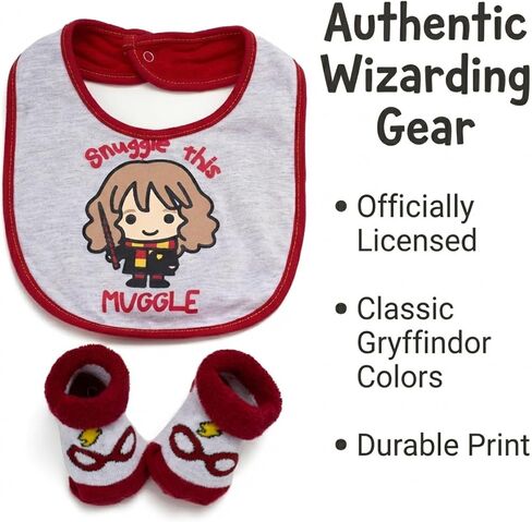 Harry Potter Baby Unisex Bib and Bootie Set Gifts for Baby in Saudi Arabia