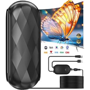TV Antenna 420+ Miles Long Range Digital TV Antenna for Smart TV & Old TVs,Indoor Outdoor HDTV Antenna Support 4K 1080p and Other Resolutions,Smart Switch Amplifier Signal Booster-30FT Coax Cable in Saudi Arabia