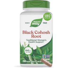 Nature's Way Black Cohosh Root, Traditional Women's Health Remedy*, 540 mg, 100 Vegan Capsules in Saudi Arabia