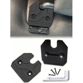 for Jeep Sun Visor Repair Kit, Aluminum Alloy Sun Visor Clips Compatible with Jeep Wrangler JK 2018/ Wrangler JL 2018 2019 2021 2022 2023/ JT Gladiator 2020 2021 2022 2023 - Upgrade Version-Black in Kuwait
