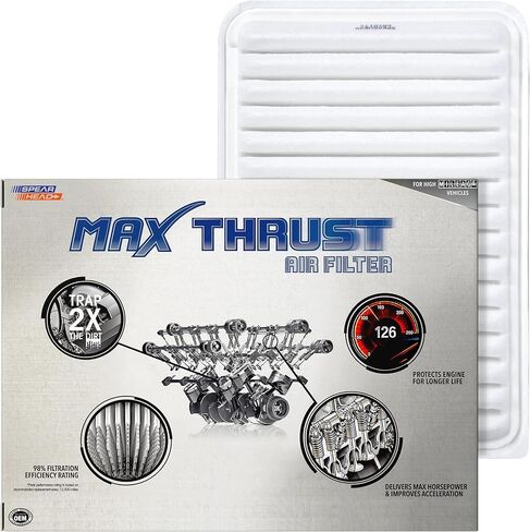فلتر هواء محرك Spearhead Max Thrust Performance لجميع المركبات التي قطعت مسافة طويلة - يزيد من القوة ويحسن التسارع (MT-942) in Saudi Arabia