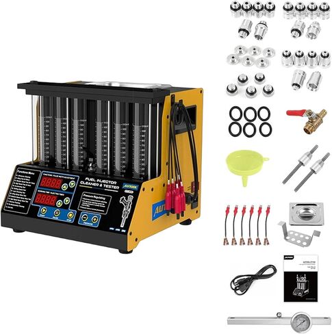 AUTOOL GDI Fuel Injector Cleaner & Tester 110V Ultrasonic Wave Fuel Injection Leakage Tester 6-Cylinder Automotive Fuel Injector Cleaning Machine in Saudi Arabia