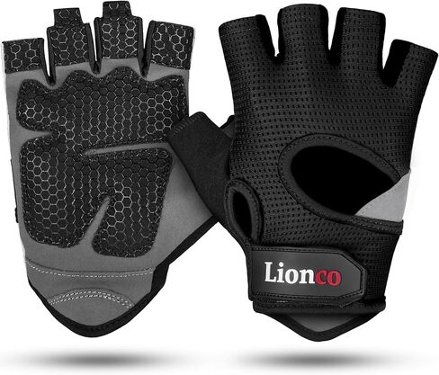 LIONCO Workout Gloves for Men Women,Weight Lifting Gloves with Breathable Gel Padded Excellent Grip for Gym Exercise,Cycling,Weightlifting,Fitness Training,Pull Ups and Climbing and Rowing in Saudi Arabia