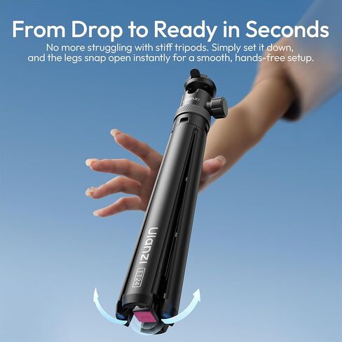 ULANZI TT07 Claw Camera Tripod, 59" Ombra Lightweight Travel Teleprompter Tripod, Professional 5 Section Aluminum Phone Tripod w Claw Quick Release, for Canon Nikon Sony Cameras DSLR iPhone in Saudi Arabia