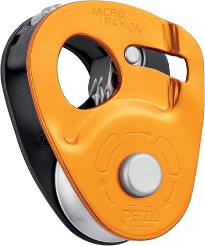 Petzl Unisex_Adult Seilrollen Micro Traxion Cable Pulley, Yellow, Standard Size in Saudi Arabia