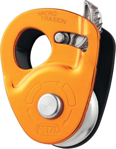 Petzl Unisex_Adult Seilrollen Micro Traxion Cable Pulley, Yellow, Standard Size in Saudi Arabia