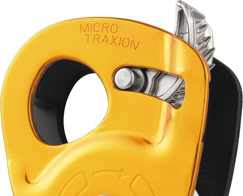 Petzl Unisex_Adult Seilrollen Micro Traxion Cable Pulley, Yellow, Standard Size in Saudi Arabia