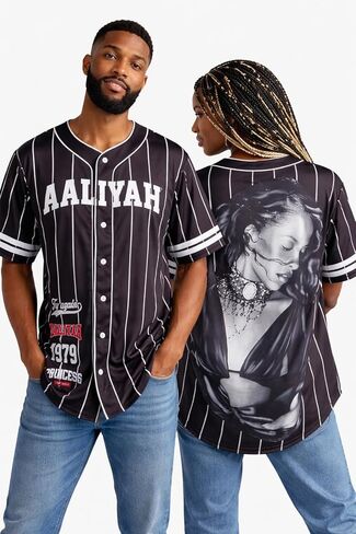 قميص بيسبول للجنسين - قميص ريترو 90's Concert R&B بأزرار سفلية - تي شيرت جيرسي عتيق (S-XL) in Kuwait