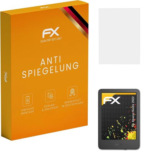 واقي شاشة atFoliX متوافق مع طبقة حماية الشاشة Amazn Kindl 2022، طبقة حماية FX مضادة للانعكاس وممتصة للصدمات (2X) in Saudi Arabia