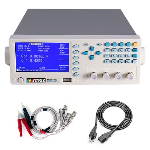 MATRIX MCR-5200 LCR Meter, Capacitance Meter 40Hz-200kHz, Benchtop Inductance Meter Accuracy 0.1%, Digital Electronic Component Tester with 32-Bit Core Processor, 30Ω/100Ω Two Output Resistance in Saudi Arabia