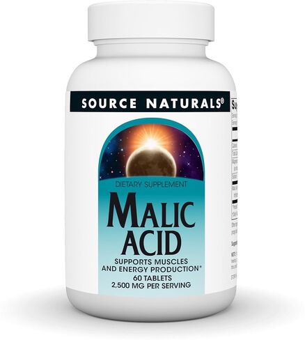 Source Naturals Malic Acid, Supports Muscles and Energy Production*, 2,500 mg - 60 Tablets in Saudi Arabia