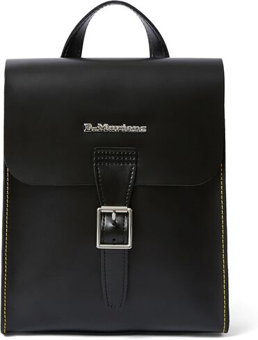 Dr. Martens Mini Leather Backpack - Unisex Backpack - Square Buckle Closure - Top Carry Handle - Buckle Straps Black One Size One Size in Saudi Arabia