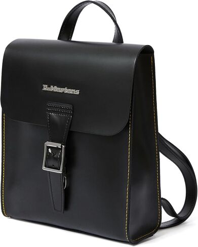 Dr. Martens Mini Leather Backpack - Unisex Backpack - Square Buckle Closure - Top Carry Handle - Buckle Straps Black One Size One Size in Saudi Arabia