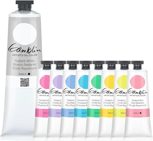 Gamblin Artist Oil Paint Set for Professionals, Radiant Set Includes 37ml Tubes of Colors & 150ml Tube of White in Saudi Arabia