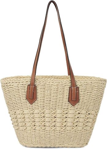 Women's Straw Hobo Bag Woven Shoulder Bag Large Totes Summer Travel Beach Handbag Handmade Purse in Kuwait