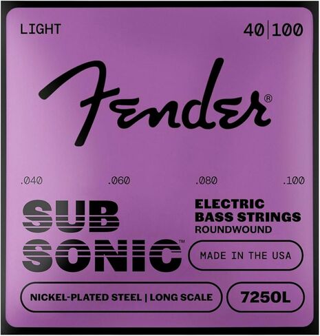 Fender 7250 Bass Strings, Nickel Plated Steel Roundwound, Long Scale, 7250-5M .045-.125 in Saudi Arabia