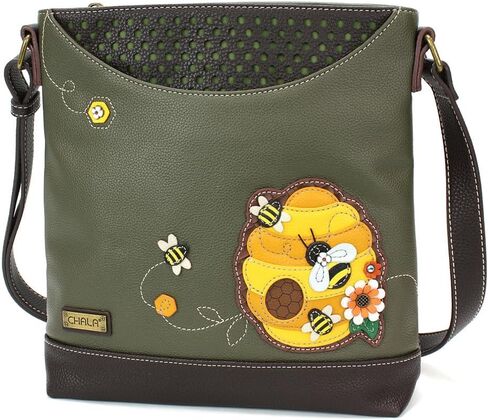 Chala Handbags Sweet Messenger Mid Size Tote Bag Llama - Teal in Saudi Arabia