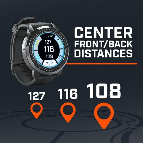 Bushnell iON Elite (Black) Golf GPS Watch - Color Touchscreen Smartwatch with 12+ Hours Battery Life, 38K Courses & Slope Distances - Bundle with iON Elite Screen Protectors & Charger in Saudi Arabia