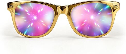 GloFX Ultimate Diffraction Glasses - 3D Prism Rainbow Effect with Matte Black Frames - Great Edm, Concert, and Rave Accessory in Saudi Arabia