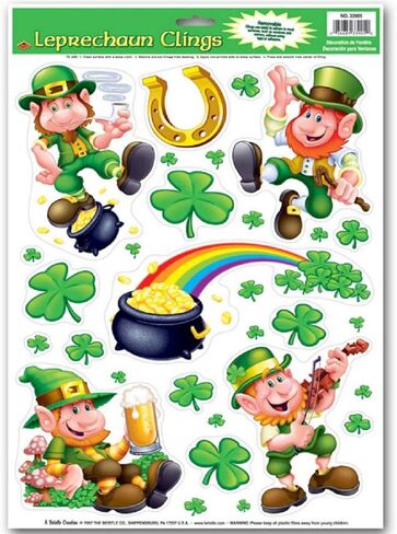 إكسسوار حفلات Leprechaun/Shamrock Clings (عدد 1) (10 شمع) in Kuwait