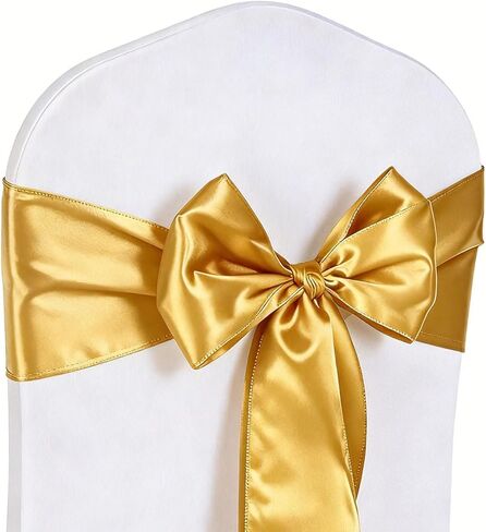 50 Pack Satin Baby Blue Chair Sashes Bows for Wedding Party Birthday Baby Shower Gender Reveal Decorations, Light Blue Chair Sashes Ties for Folding Chairs Banquet Party Christmas in Kuwait