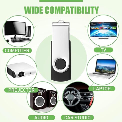 50 حزمة من محركات أقراص فلاش USB 2.0 سعة 32 جيجابايت، محركات أقراص USB محمولة كبيرة الحجم دوارة مع محرك أقراص فلاش دوار مزود بإضاءة LED للنسخ الاحتياطي لتخزين البيانات في المكتب والمدرسة in Saudi Arabia