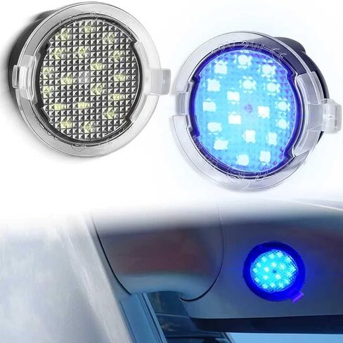 PGONE 2PC Full LED Side Under-Mirror Puddle Light Lamp Assembly Compatible with Ford F-150 Expedition Explorer Edge Flex Fusion Taurus X Lincoln Mercury, (Blue) in Saudi Arabia